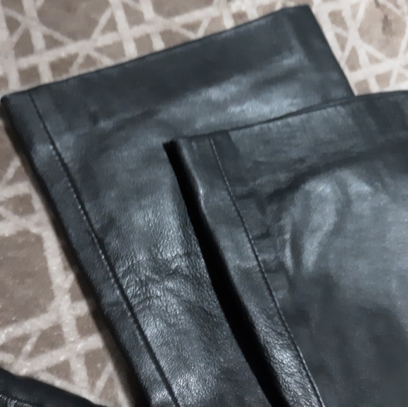 GENUINE LEATHER BLACK SZ 8 PANTS NEW! - Picture 3 of 7